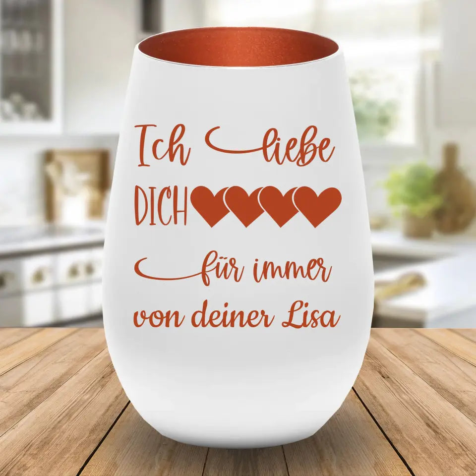 Windlicht - Ich liebe dich für immer