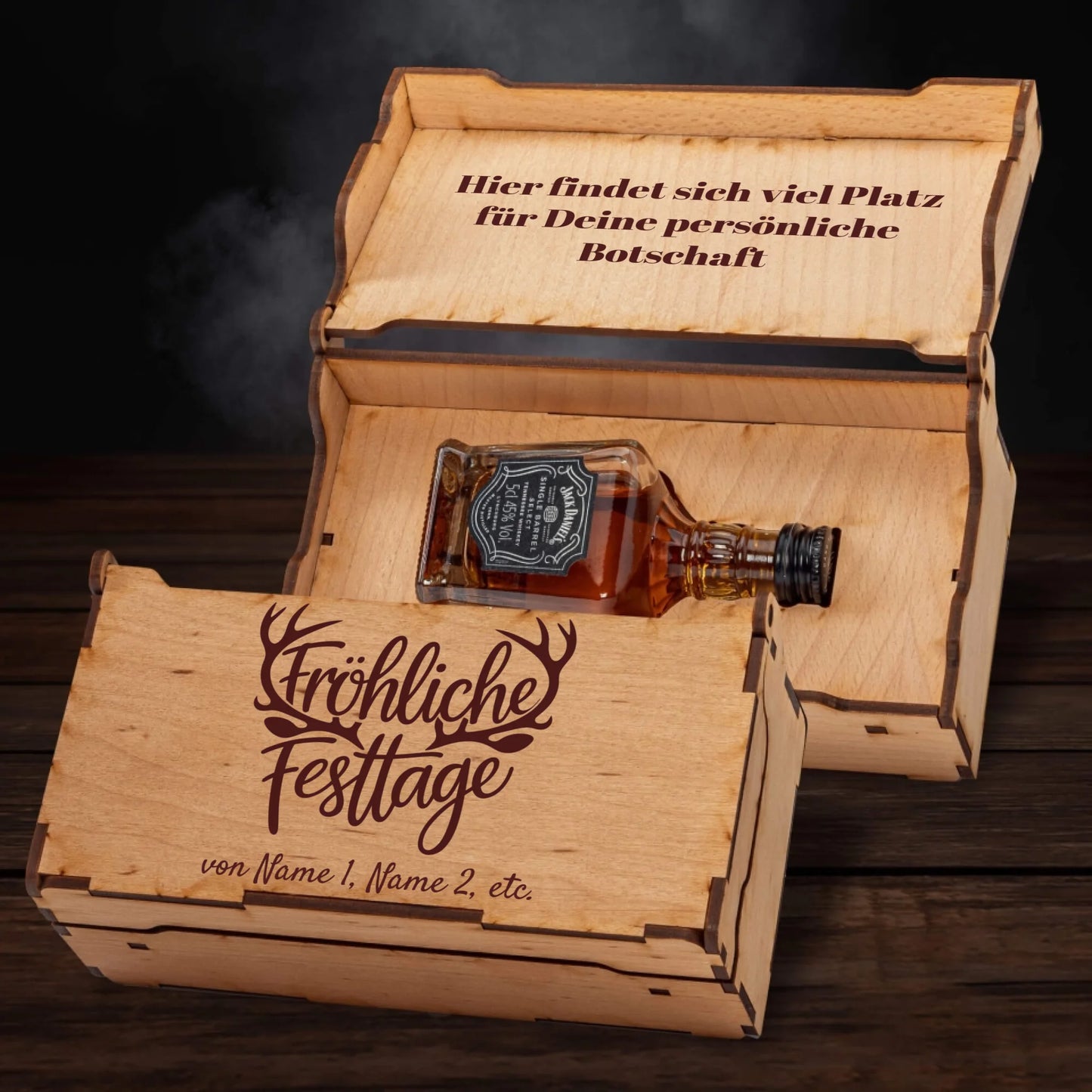 Jack Daniel´s Geschenkbox - Fröhliche Weihnachten - Rentiergeweih