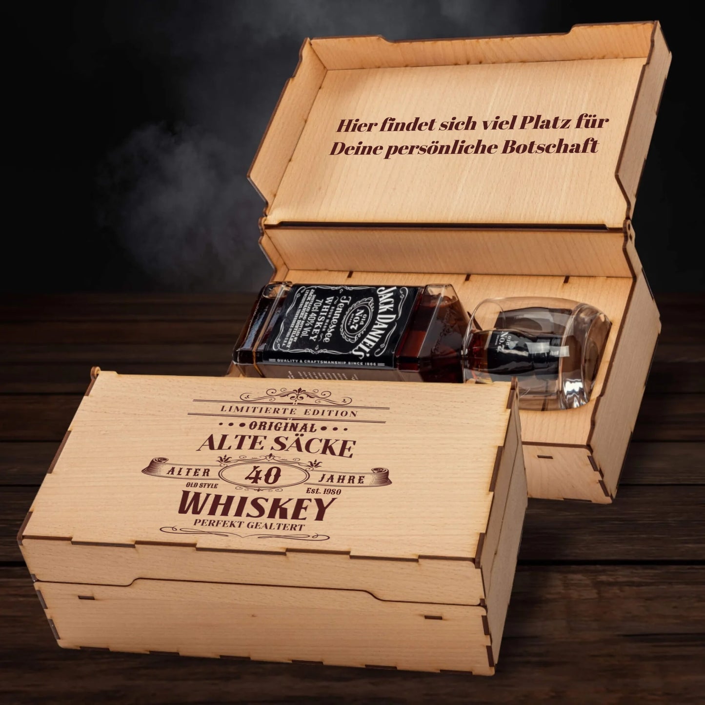 Jack Daniel´s Geschenkbox - Alte Säcke Whiskey mit Jahreszahl