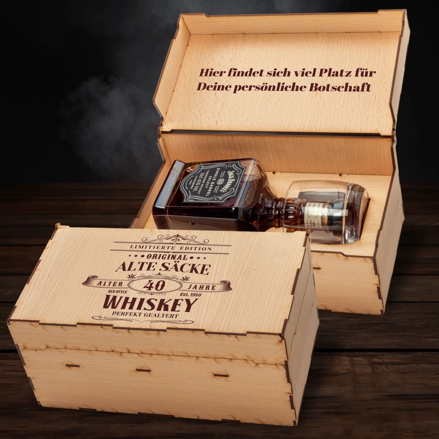 Jack Daniel´s Geschenkbox - Alte Säcke Whiskey mit Jahreszahl