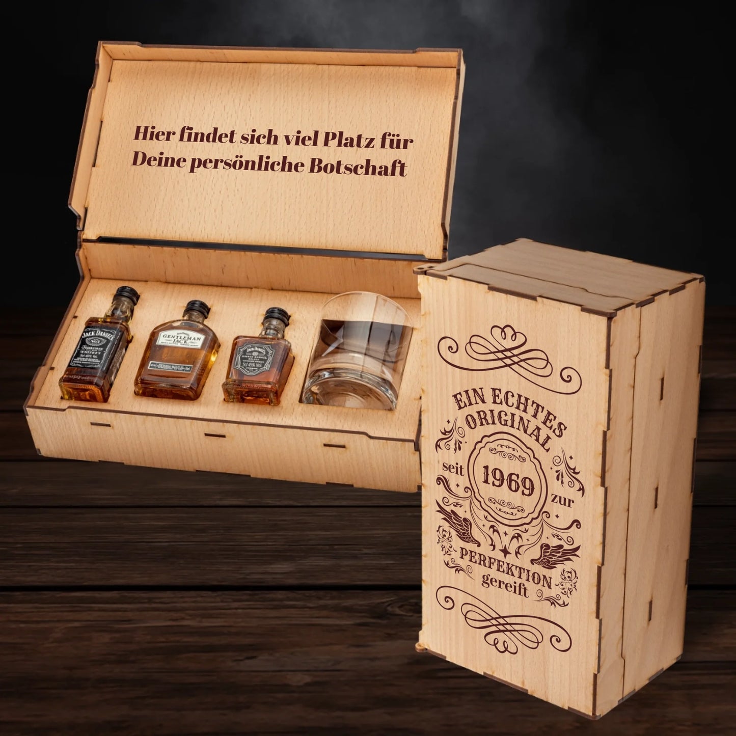 Jack Daniels Geschenkbox - Geburtstag - Ein echtes Original - personalisierbar
