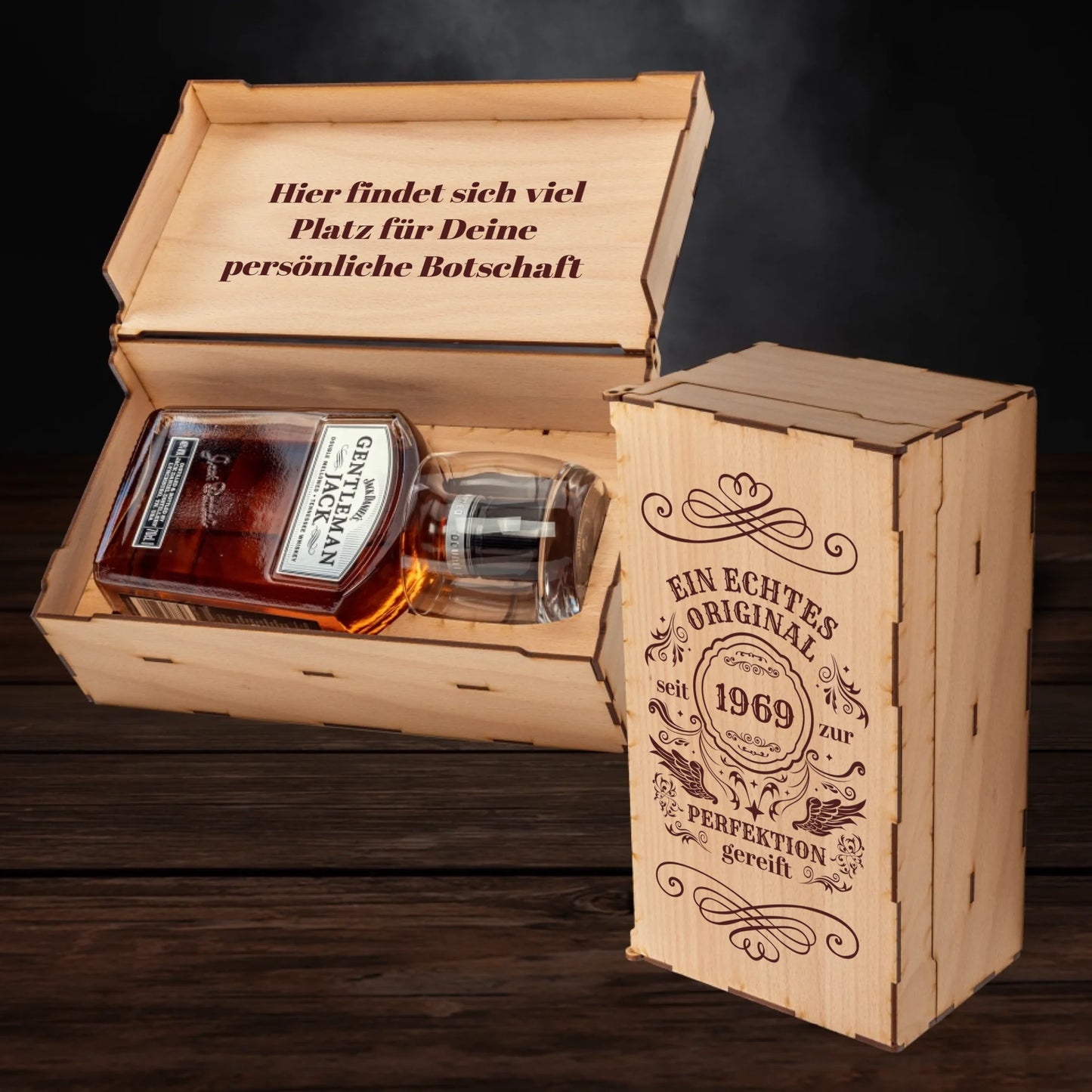 Jack Daniels Geschenkbox - Geburtstag - Ein echtes Original - personalisierbar