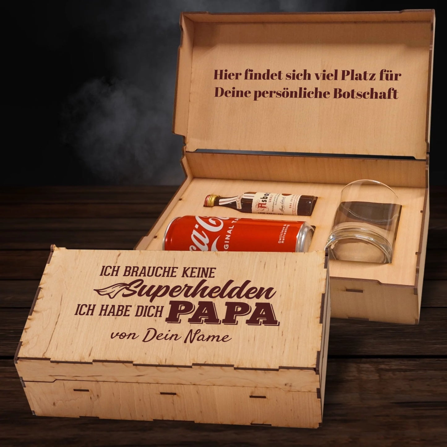 Asbach Geschenkbox - Ich brauche keine Superhelden, ich habe dich Papa