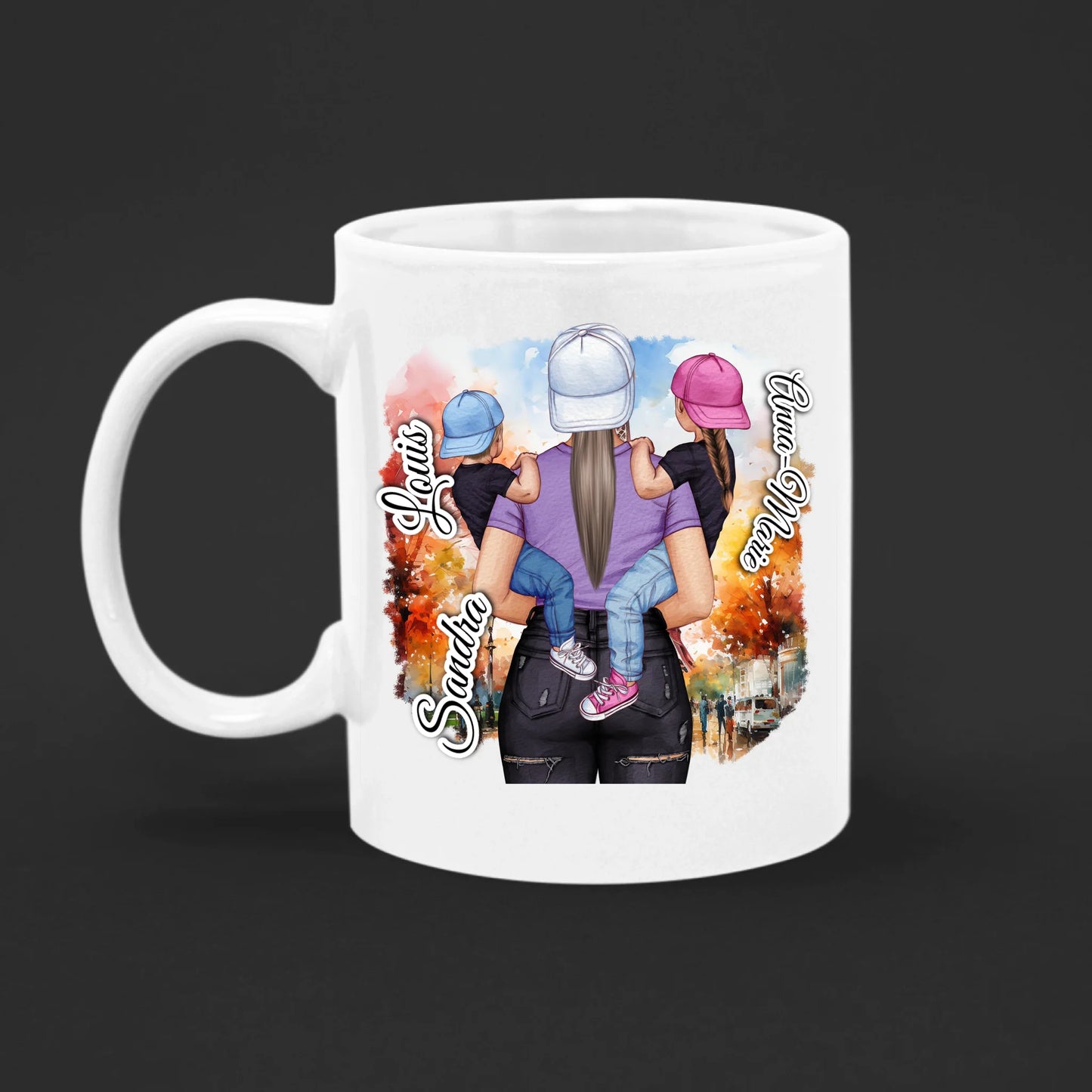 Tasse 11oz - Muttertag - Super Mum mit Zitat - Doppelseitig bedruckt