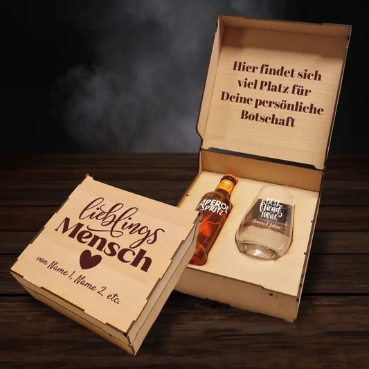 Aperol Spritz Geschenkbox - Lieblingsmensch - Aperol Spritz Geschenkboxen > Geschenk für Partner - drink4friends