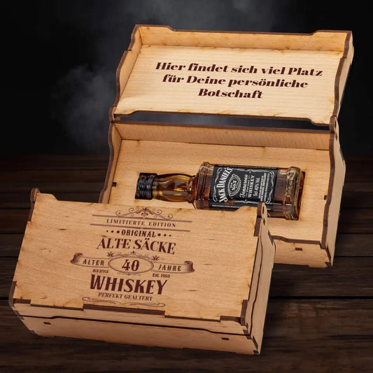 Jack Daniel´s Geschenkbox - Alte Säcke Whiskey mit Jahreszahl - Customizer - drink4friends