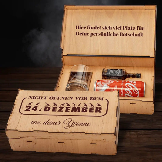 Jack Daniel´s Geschenkbox - Nicht öffnen vor dem... - Jack Daniels Geschenkbox > Geschenk für Weihnachten > Weihnachtsgeschenk - drink4friends