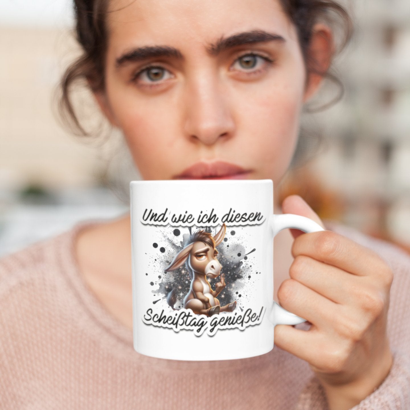 Original Grumpy Mugs - Esel - Scheisstag genießen - Tasse - drink4friends