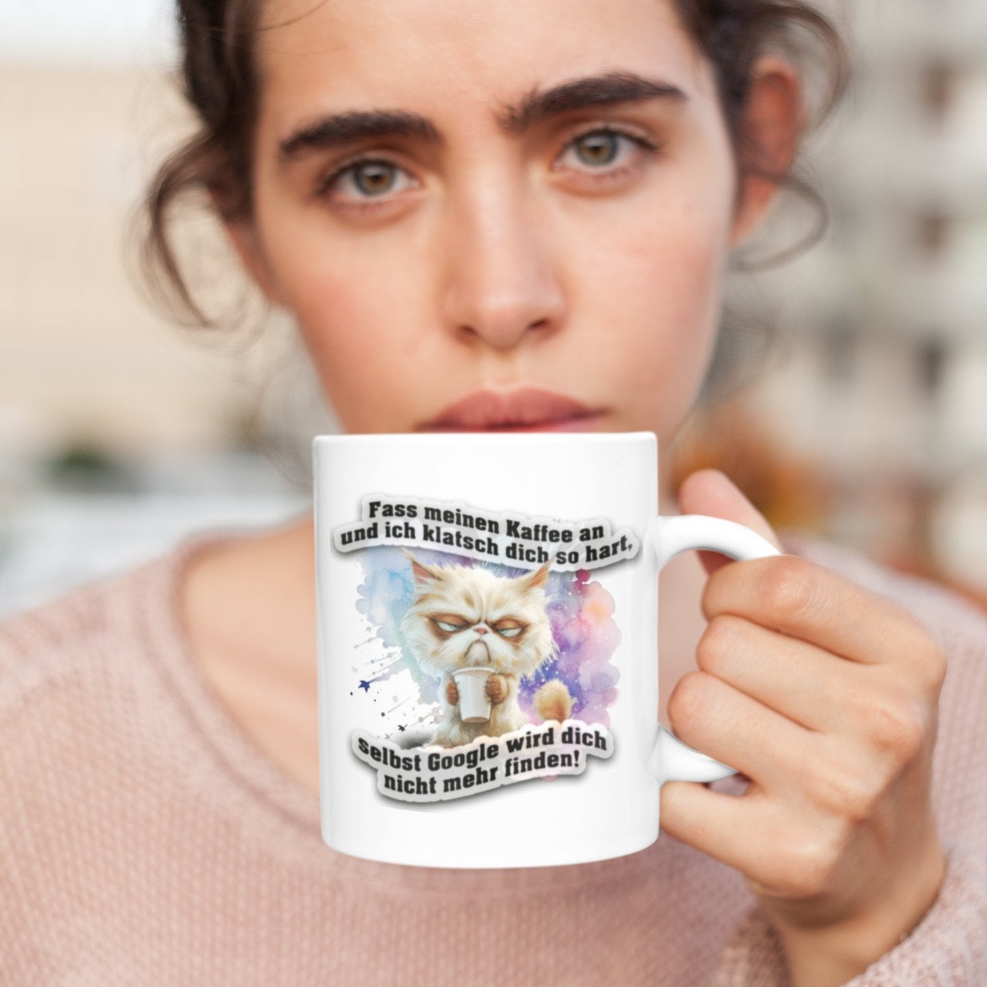 Original Grumpy Mugs - Katze - Fass meinen Kaffee an und ich klatsch dich... - Tasse - drink4friends