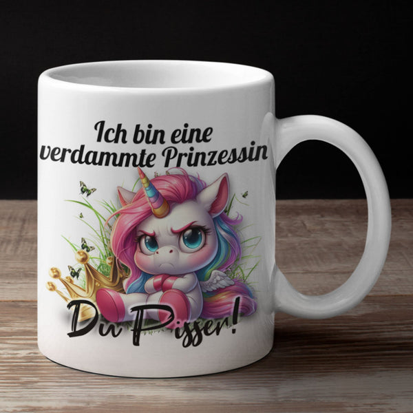 Tasse 11oz - Einhorn - Ich bin eine verdammte Prinzessin - Tasse - drink4friends