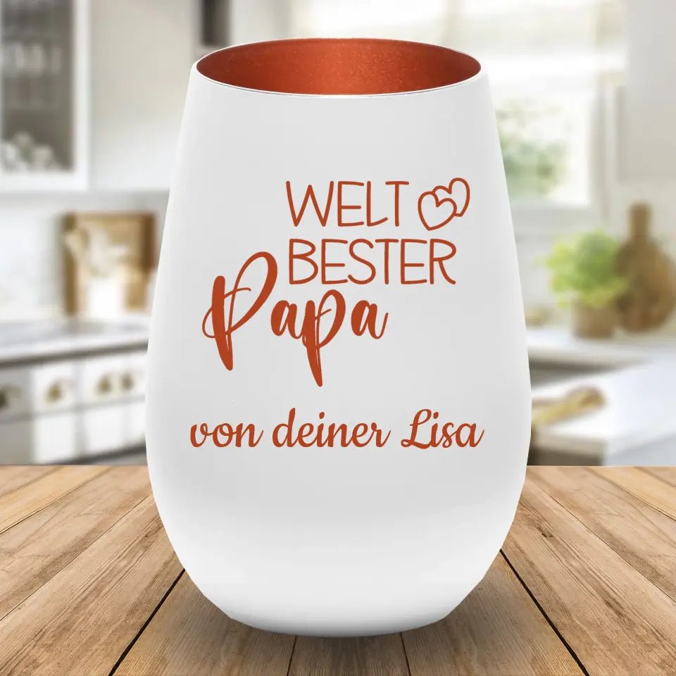 Windlicht - Weltbester Papa - Customizer - drink4friends