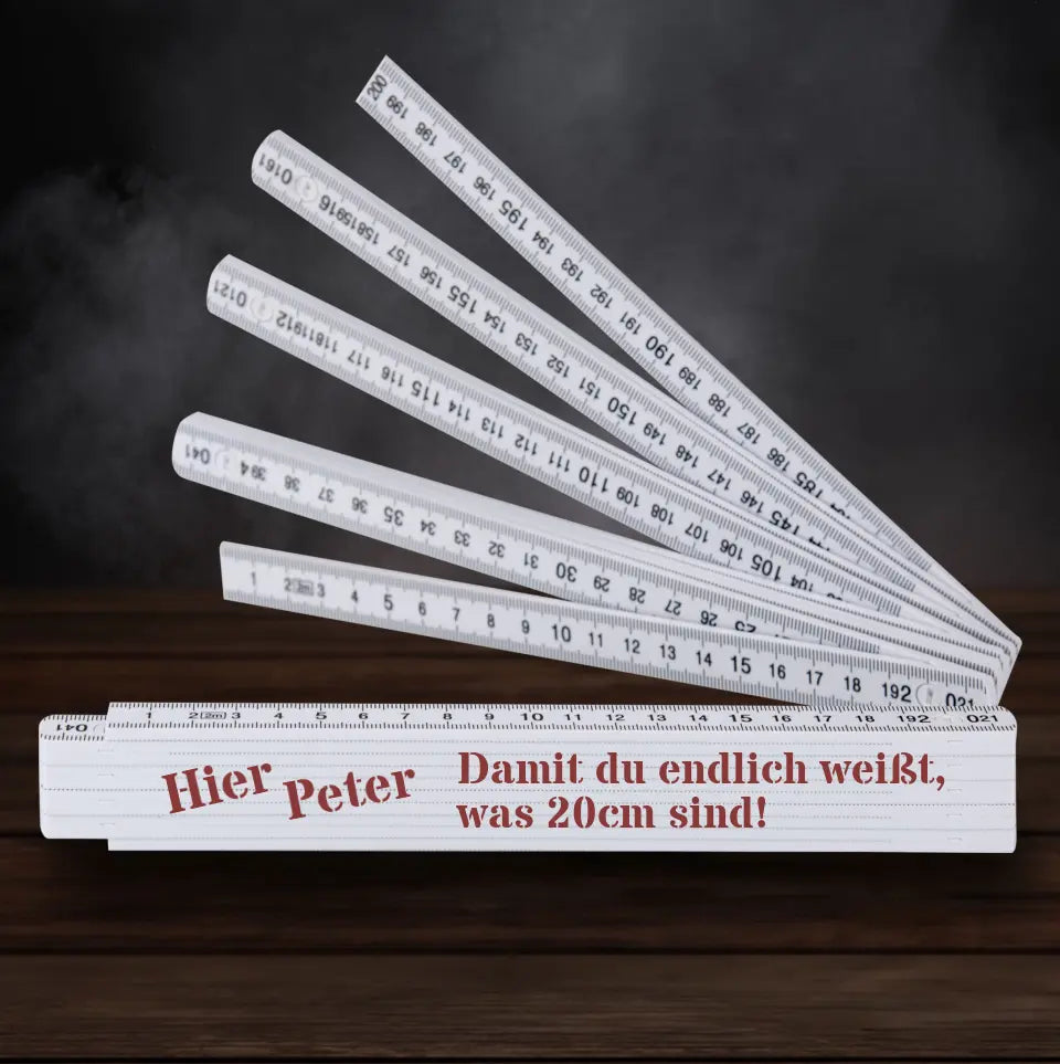 Zollstock - Das sind echte 20cm - lustig & personalisierbar