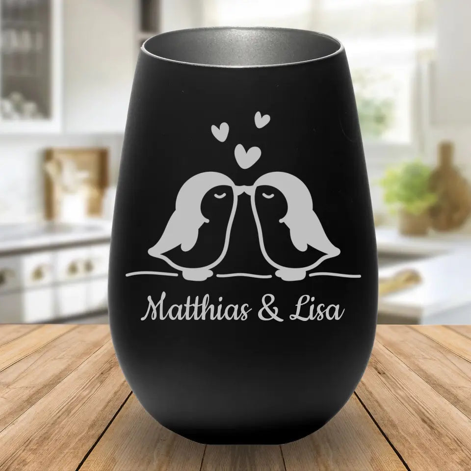 Windlicht - Pinguin Love