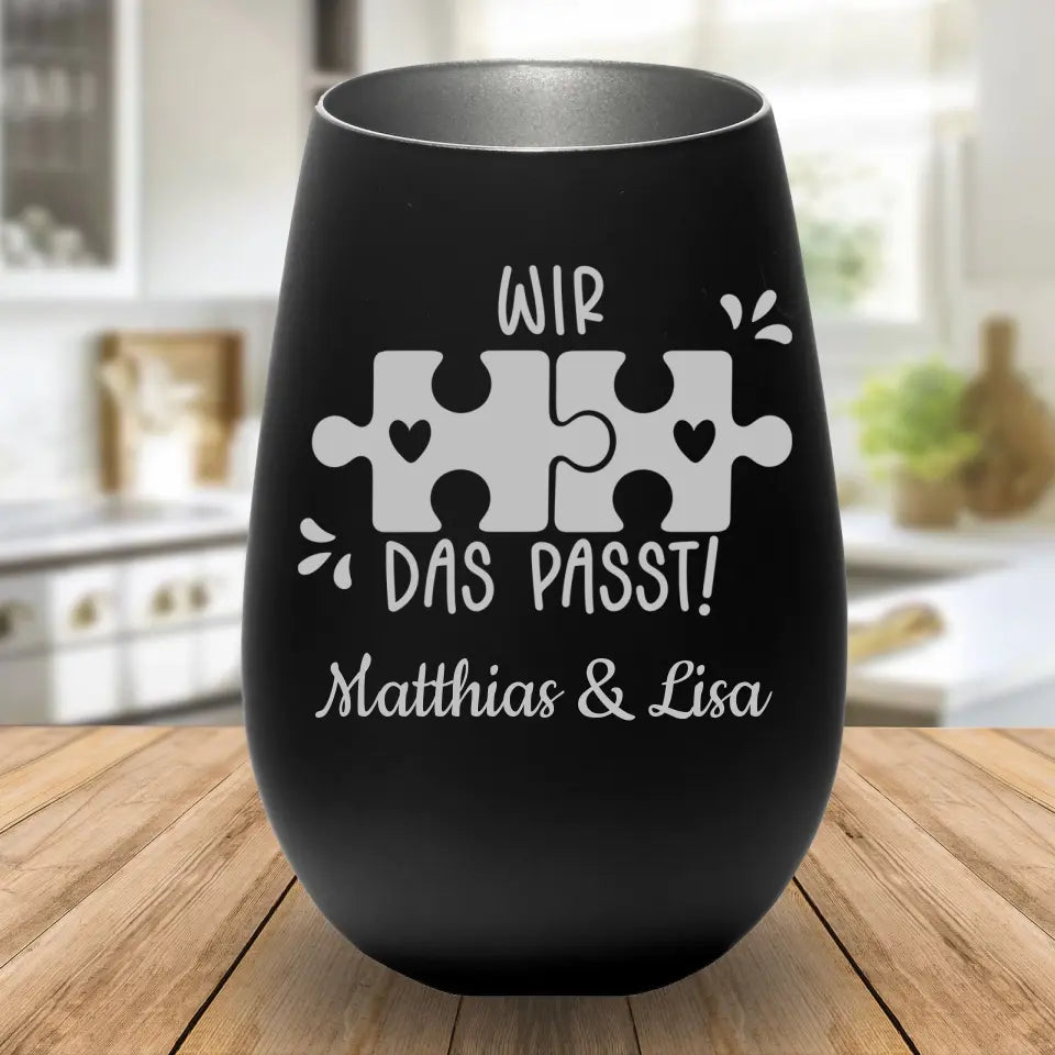 Windlicht - Wir das passt - Puzzlestücke