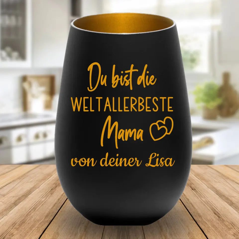 Windlicht - Du bist die weltallerbeste Mama