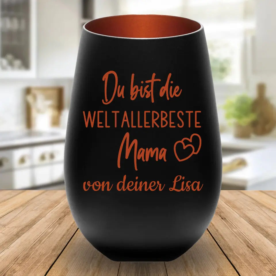 Windlicht - Du bist die weltallerbeste Mama