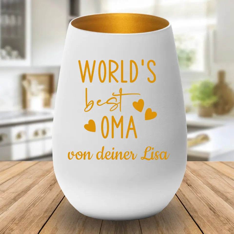 Windlicht - Worlds best Oma