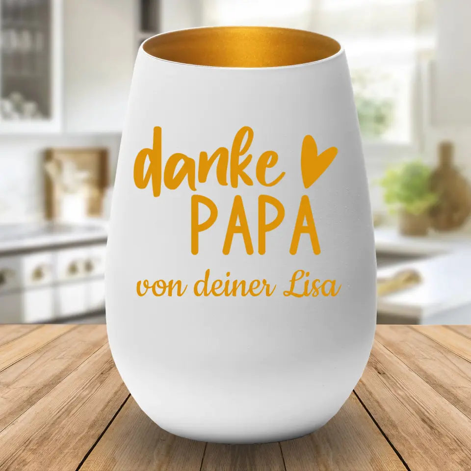 Windlicht - danke Papa