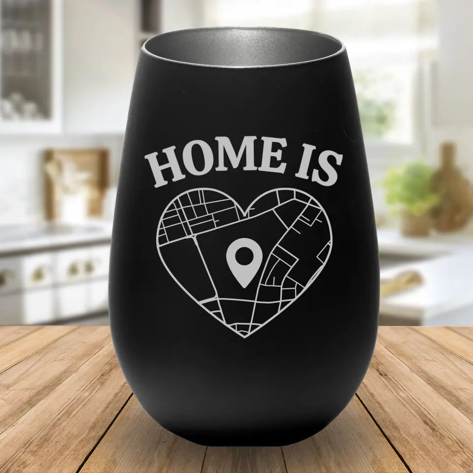 Windlicht - Personalisierte Karte mit Herz