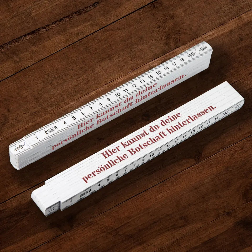 Zollstock - Deine persönliche Botschaft - lustig & personalisierbar
