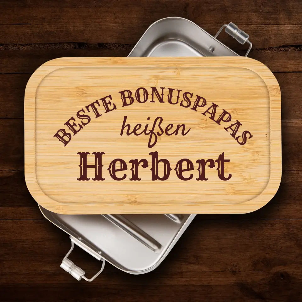 Brotzeitdose - Beste Bonuspapas heißen... - personalisierbar