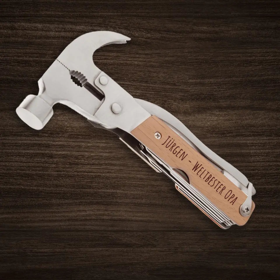 Multitool Wood - personalisierter Text