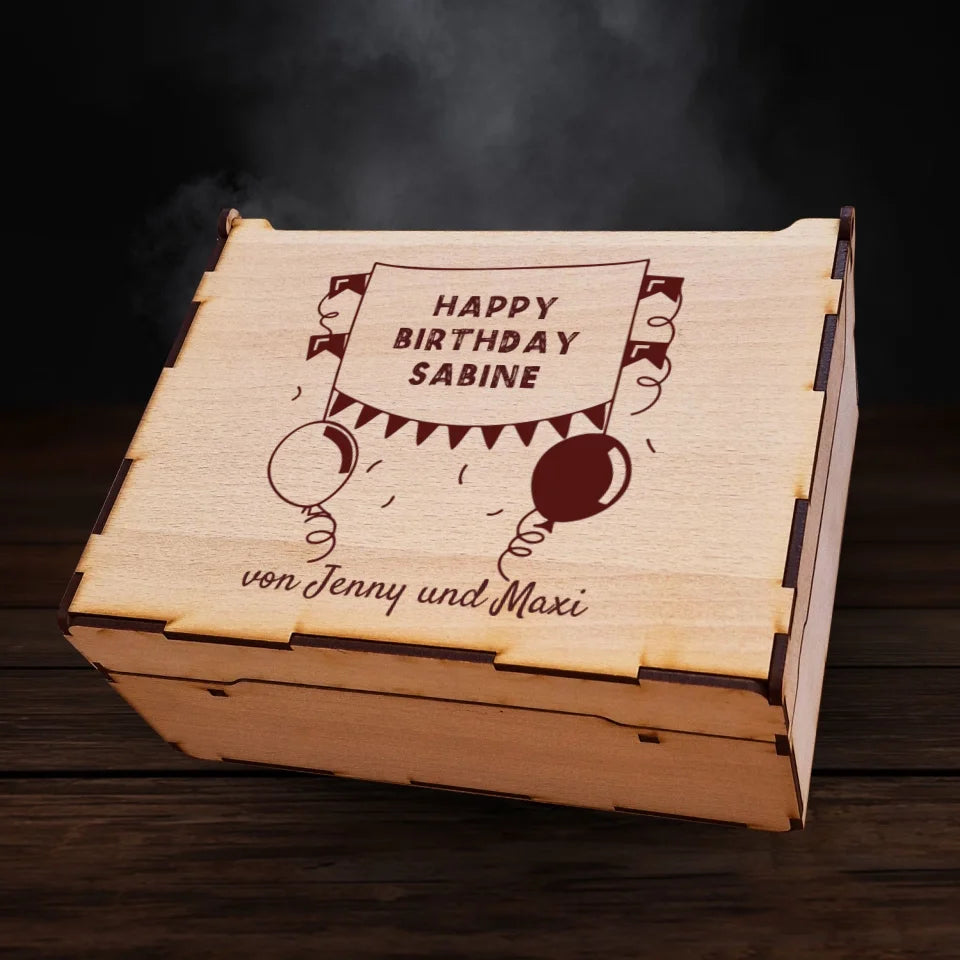 Jägermeister Geschenkbox - Happy Birthday Banner