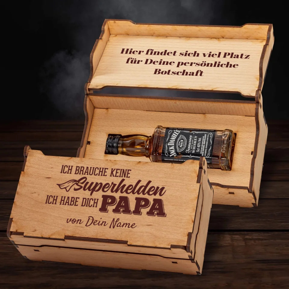 Jack Daniel´s Geschenkbox - Ich brauch keine Superhelden, ich habe dich Papa