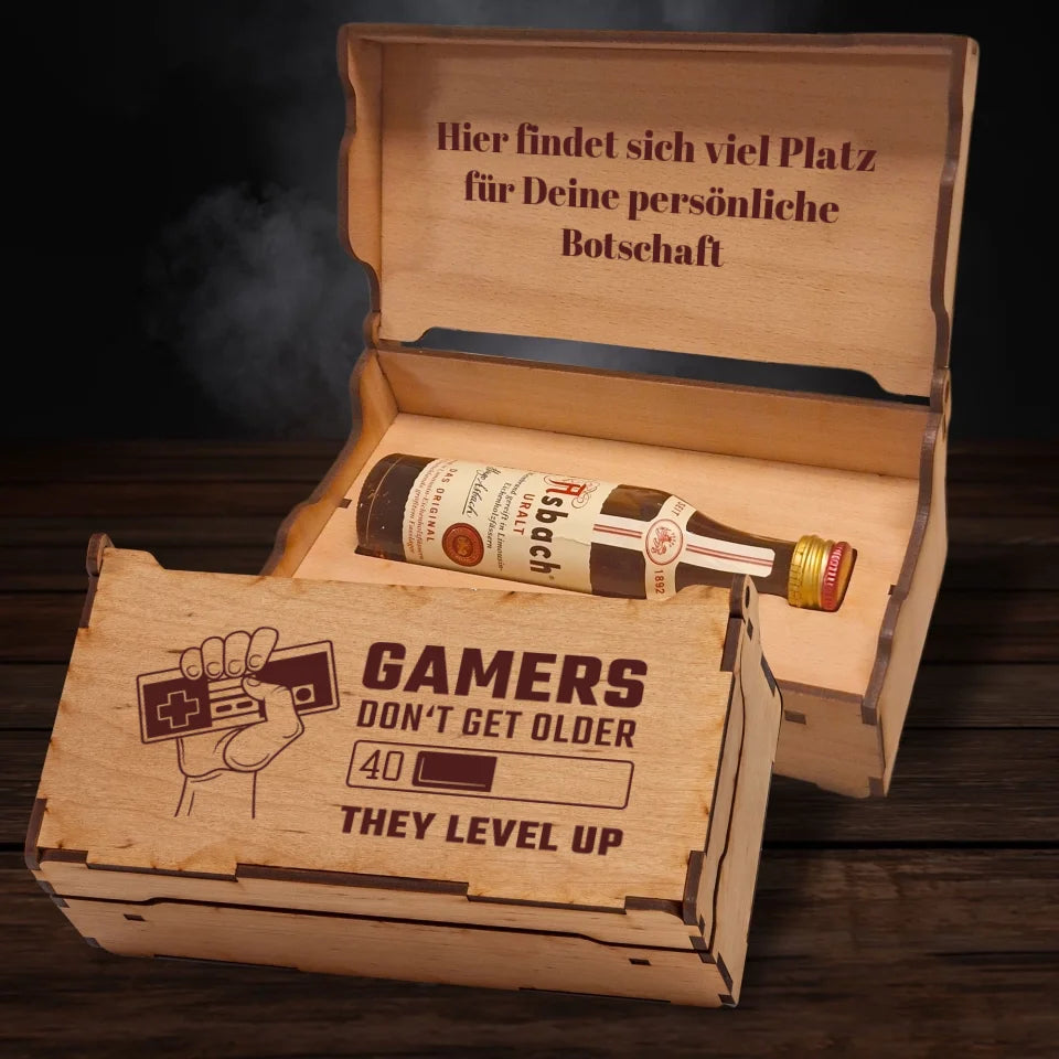 Asbach Geschenkbox - Geburtstag - Gamer don´t get older