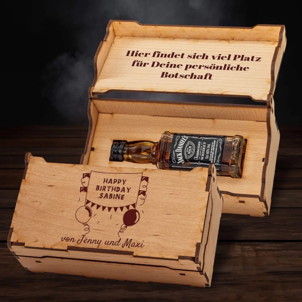 Jack Daniels Geschenkbox - Happy Birthday Banner
