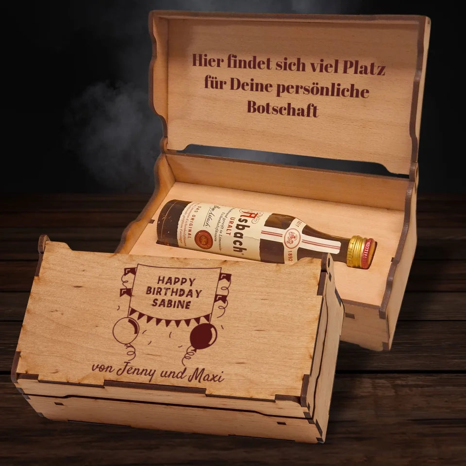 Asbach Geschenkbox - Happy Birthday Banner