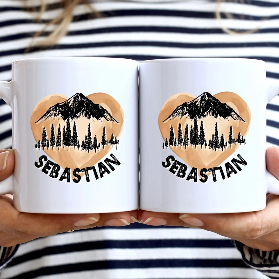 Tasse 11oz - Waldlandschaft- beidseitig bedruckt