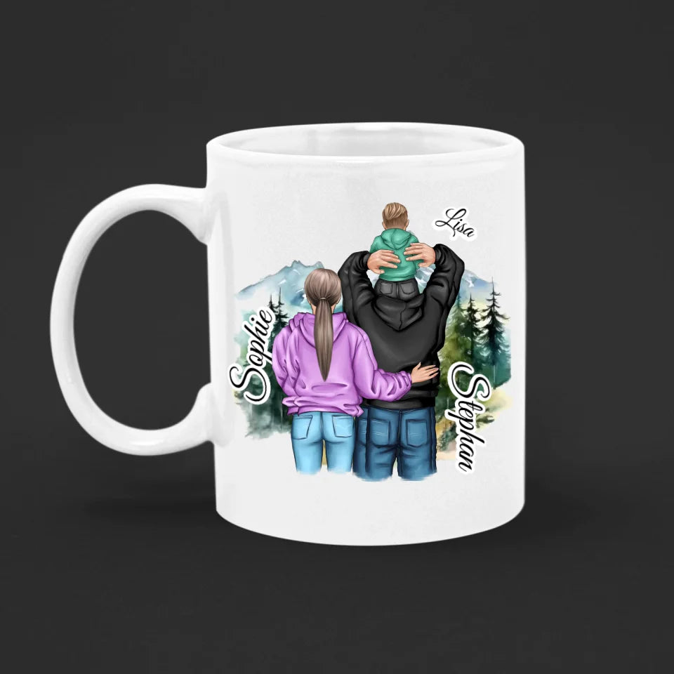 Tasse 11oz - Vatertag - Muttertag - Familie mit Kind