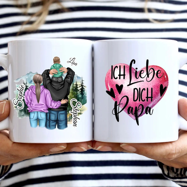 Tasse 11oz - Vatertag - Muttertag - Familie mit Kind