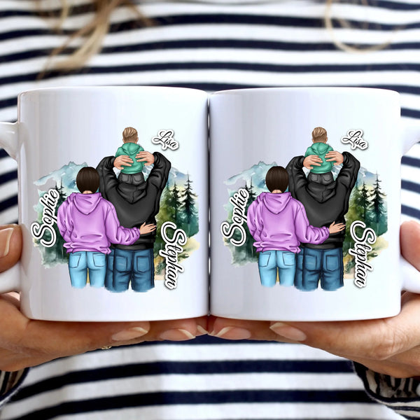 Tasse 11oz - Vatertag - Muttertag - Familie mit Kind - Doppelseitig bedruckt