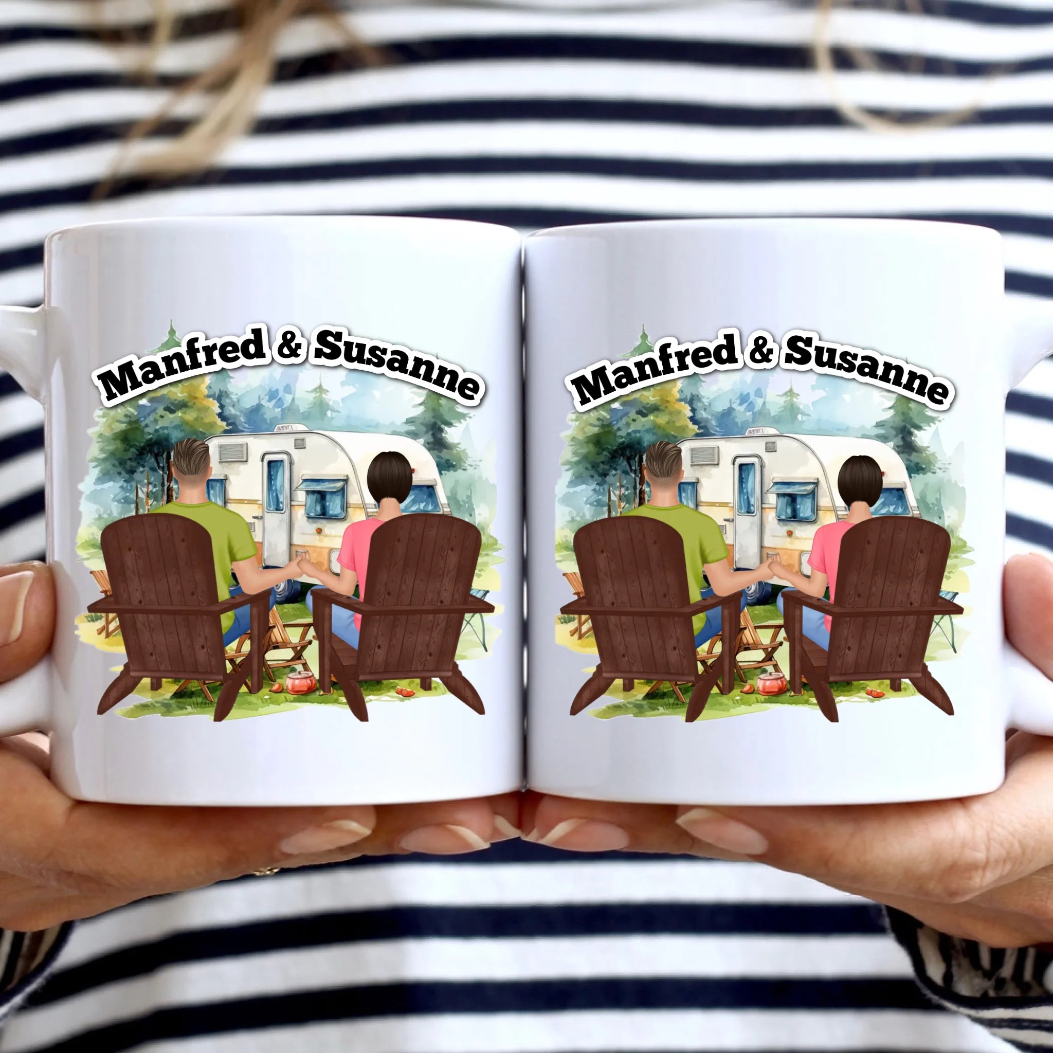 Tasse 11oz - Pärchen sitzend - beidseitig bedruckt