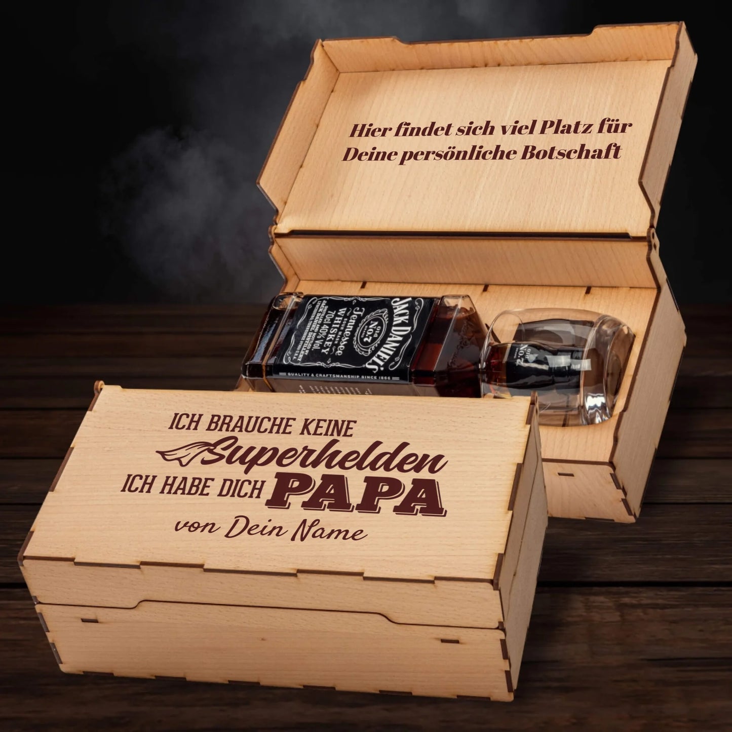 Jack Daniel´s Geschenkbox - Ich brauch keine Superhelden, ich habe dich Papa