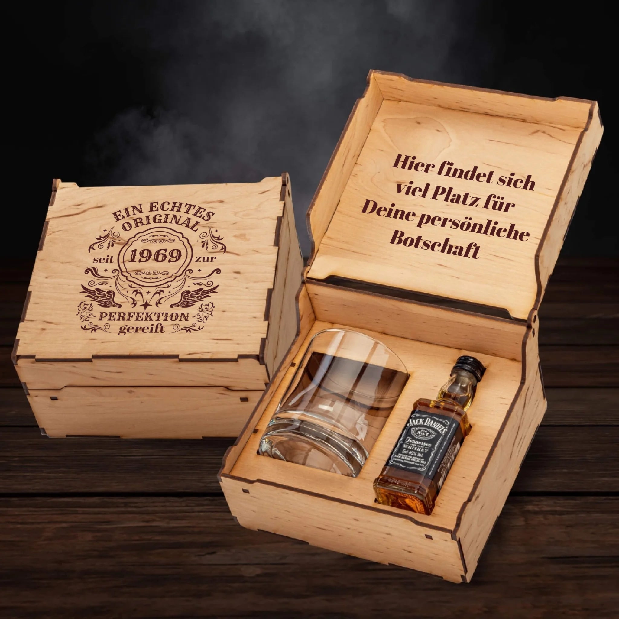 Jack Daniels Geschenkbox - Geburtstag - Ein echtes Original - personalisierbar