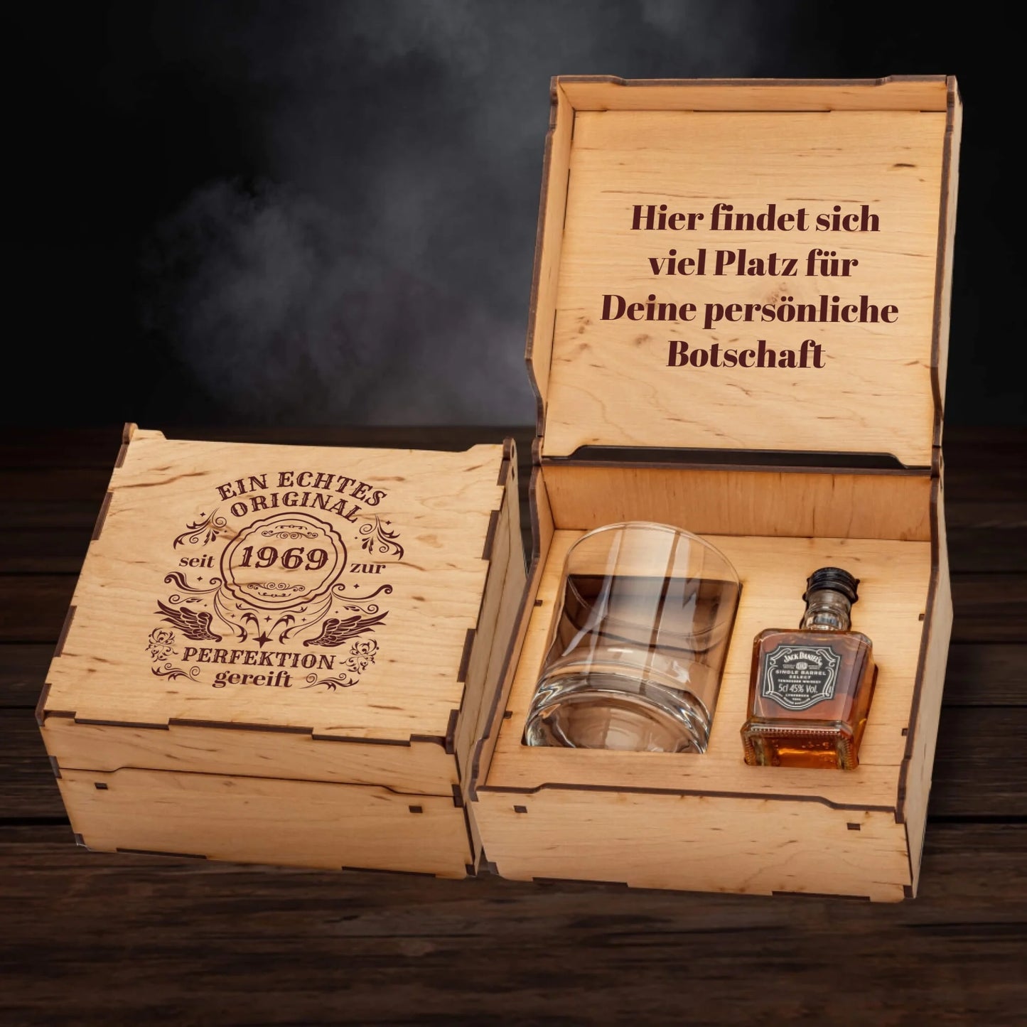 Jack Daniels Geschenkbox - Geburtstag - Ein echtes Original - personalisierbar