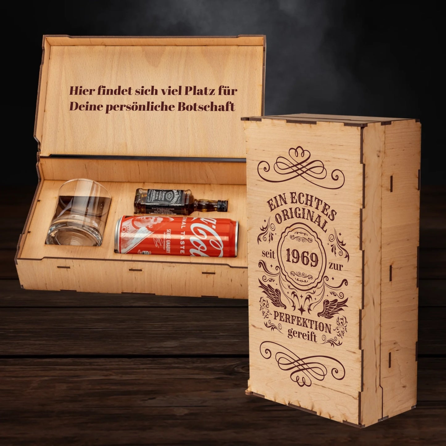 Jack Daniels Geschenkbox - Geburtstag - Ein echtes Original - personalisierbar