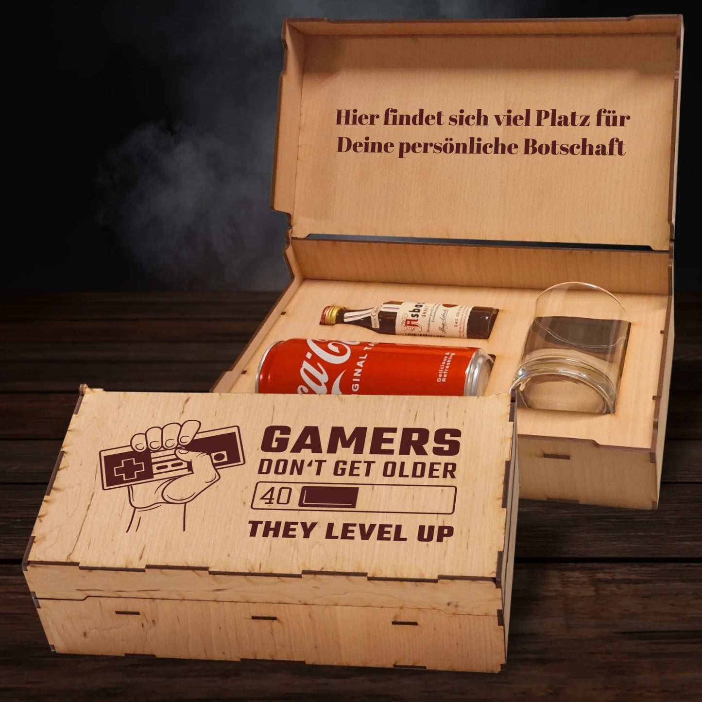 Asbach Geschenkbox - Geburtstag - Gamer don´t get older