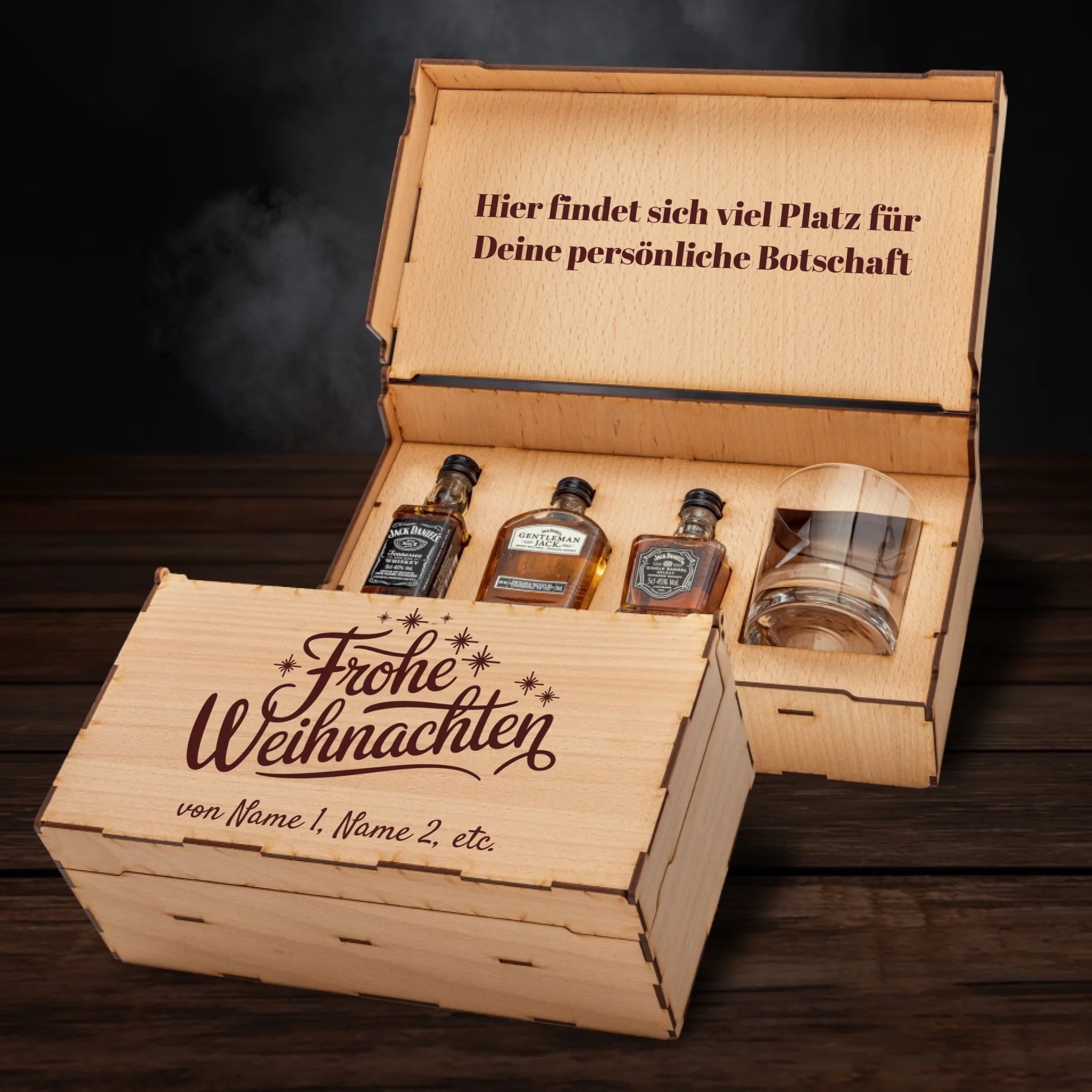 Jack Daniel´s Geschenkbox - Frohe Weihnachten - Handwriting