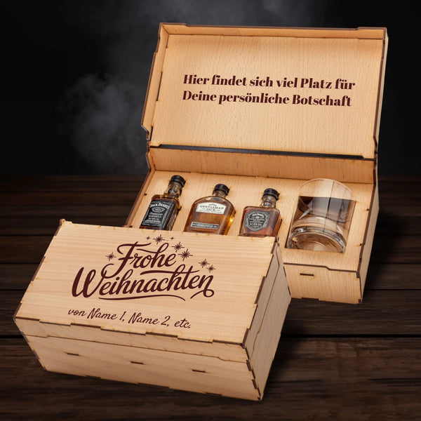 Jack Daniel´s Geschenkbox - Frohe Weihnachten - Handwriting