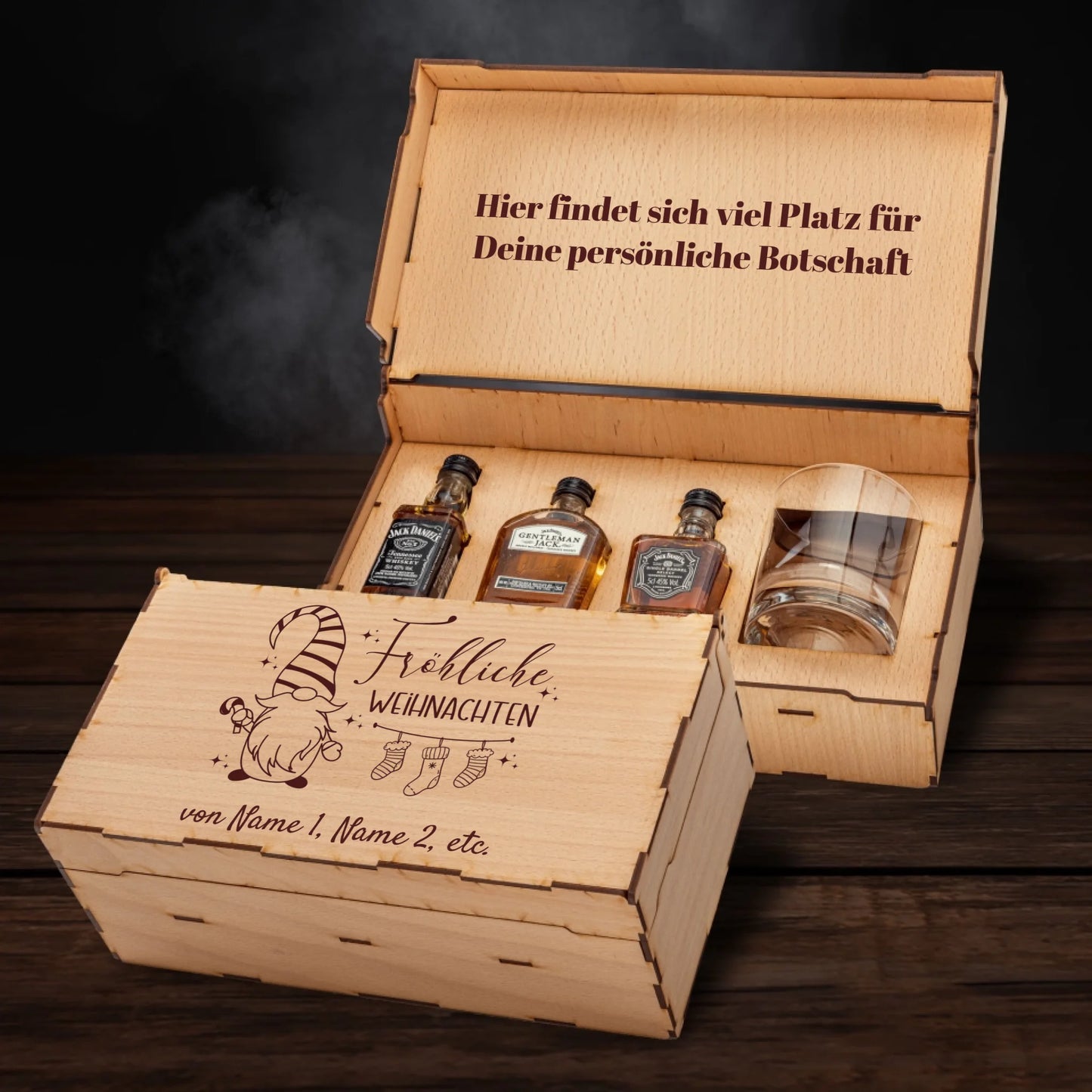 Jack Daniel´s Geschenkbox - Fröhliche Weihnachten - Wichtel & Socken