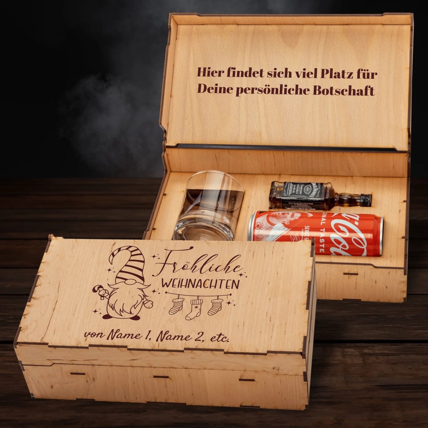 Jack Daniel´s Geschenkbox - Fröhliche Weihnachten - Wichtel & Socken