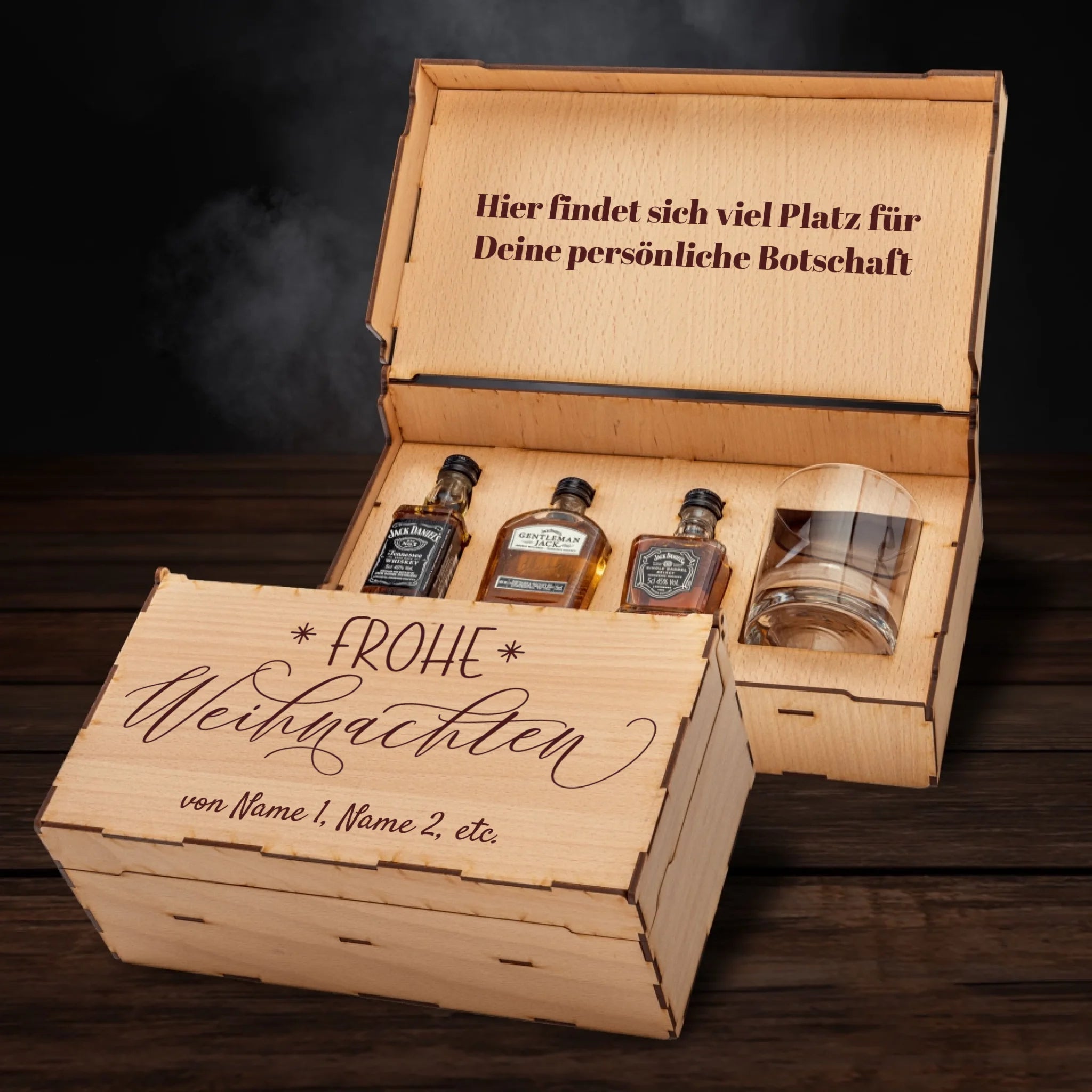 Jack Daniel´s Geschenkbox - Frohe Weihnachten - Handwriting