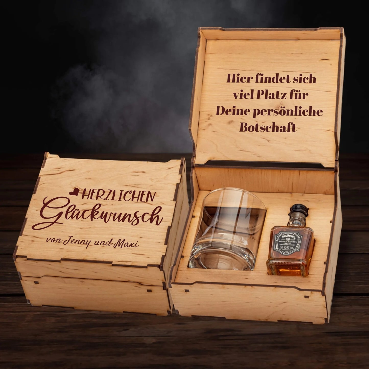 Jack Daniels Geschenkbox - Herzlichen Glückwunsch