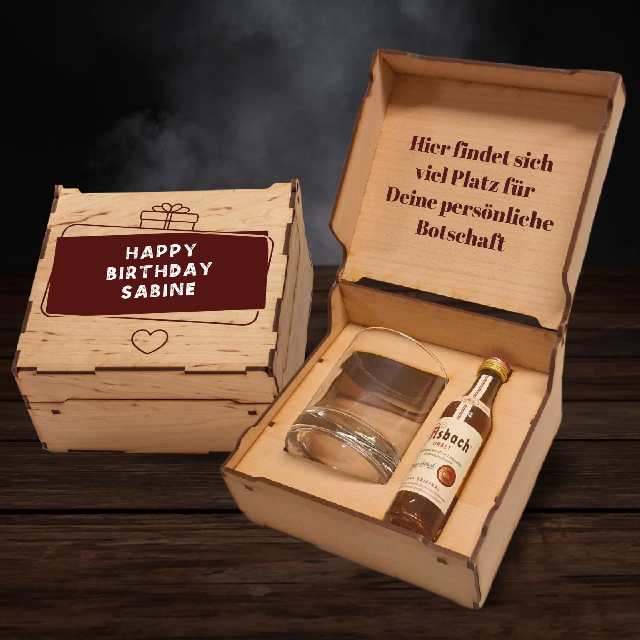 Asbach Geschenkbox - Happy Birthday Banner
