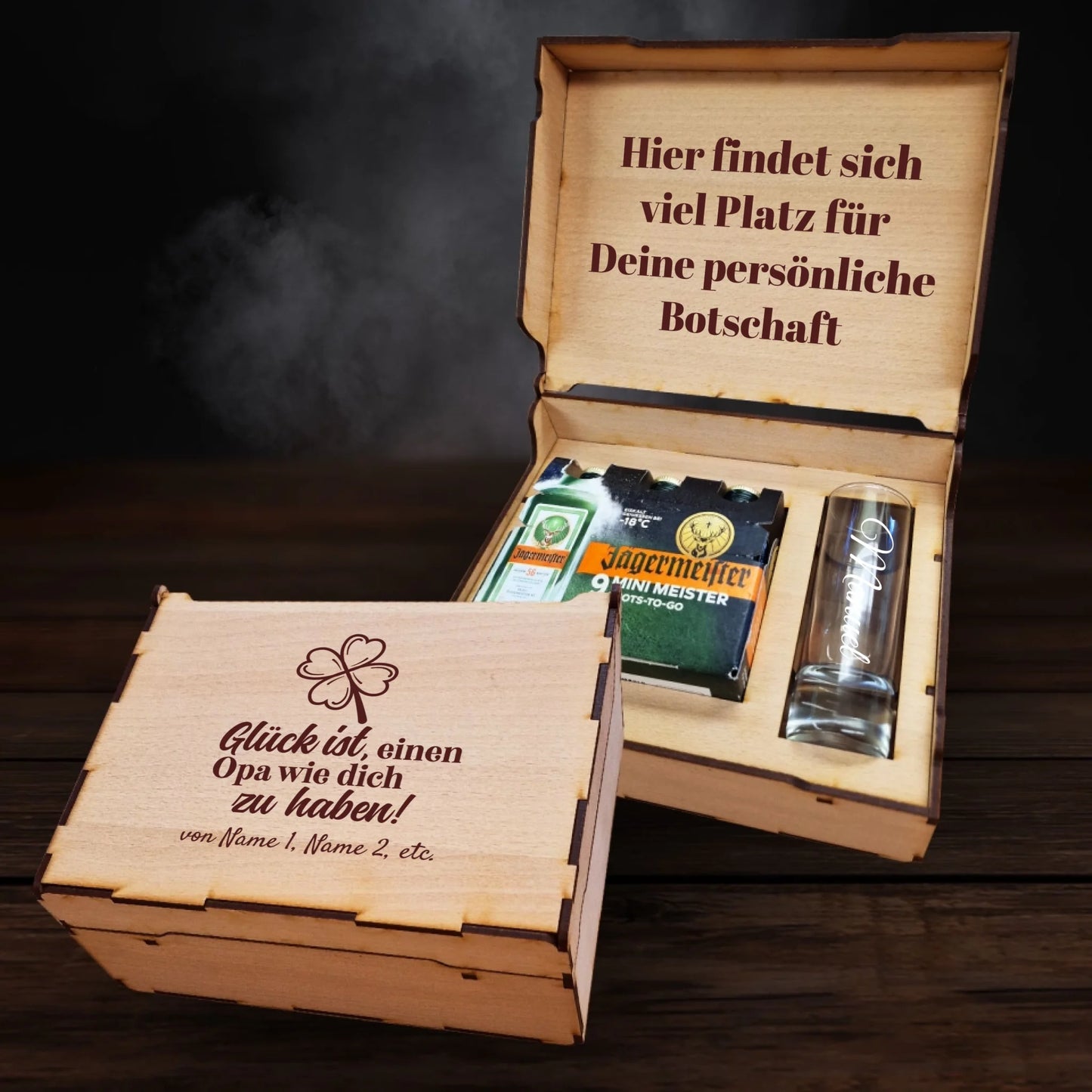 Jägermeister Geschenkbox - Glück ist einen Opa wie dich zu haben