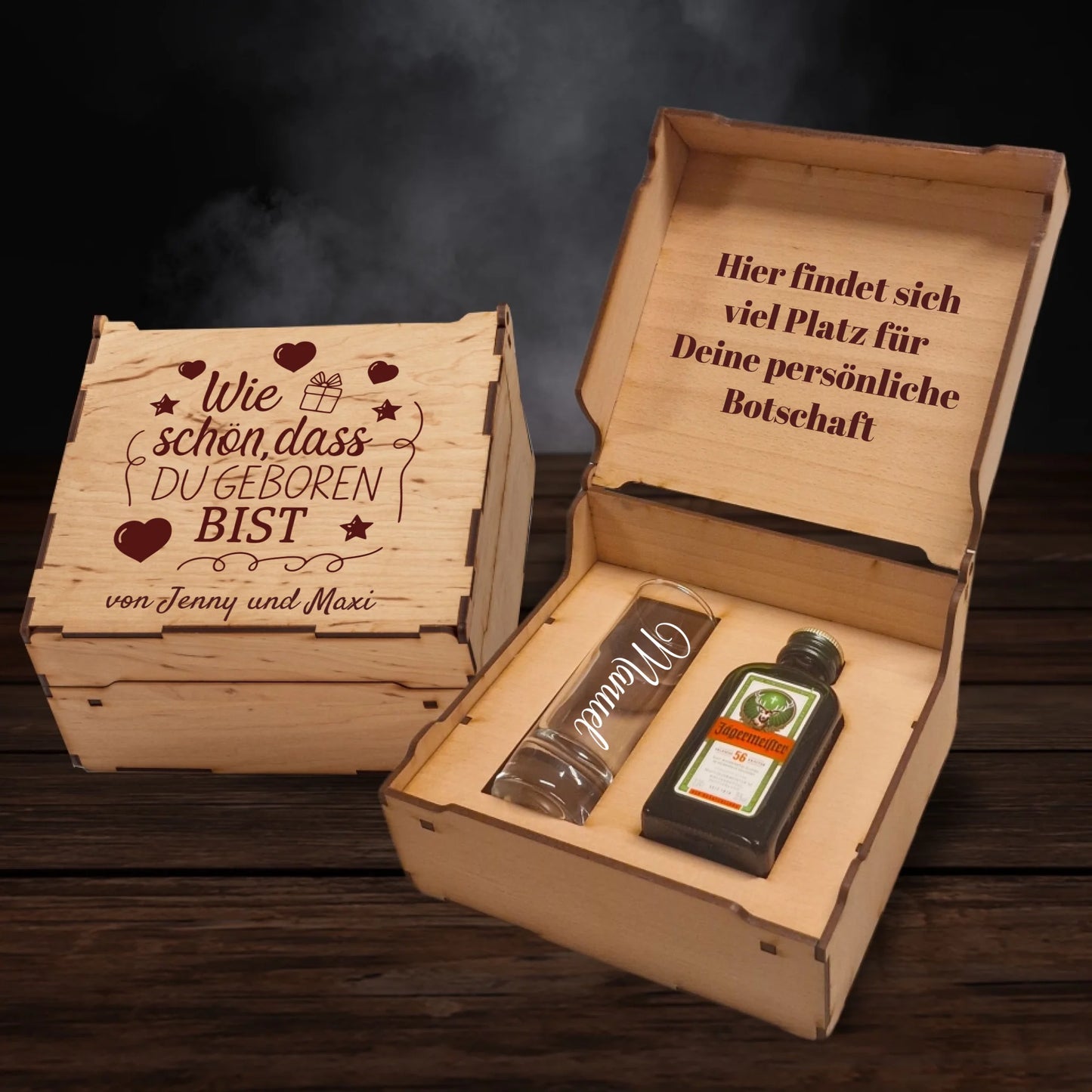 Jägermeister Geschenkbox - Wie schön, dass du geboren bist